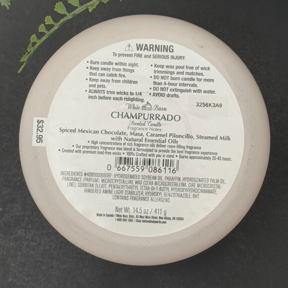 BBW Feliz Navidad Champurrado White Barn Bath & Body Works 3 Wick Candle - Picture 12 of 12